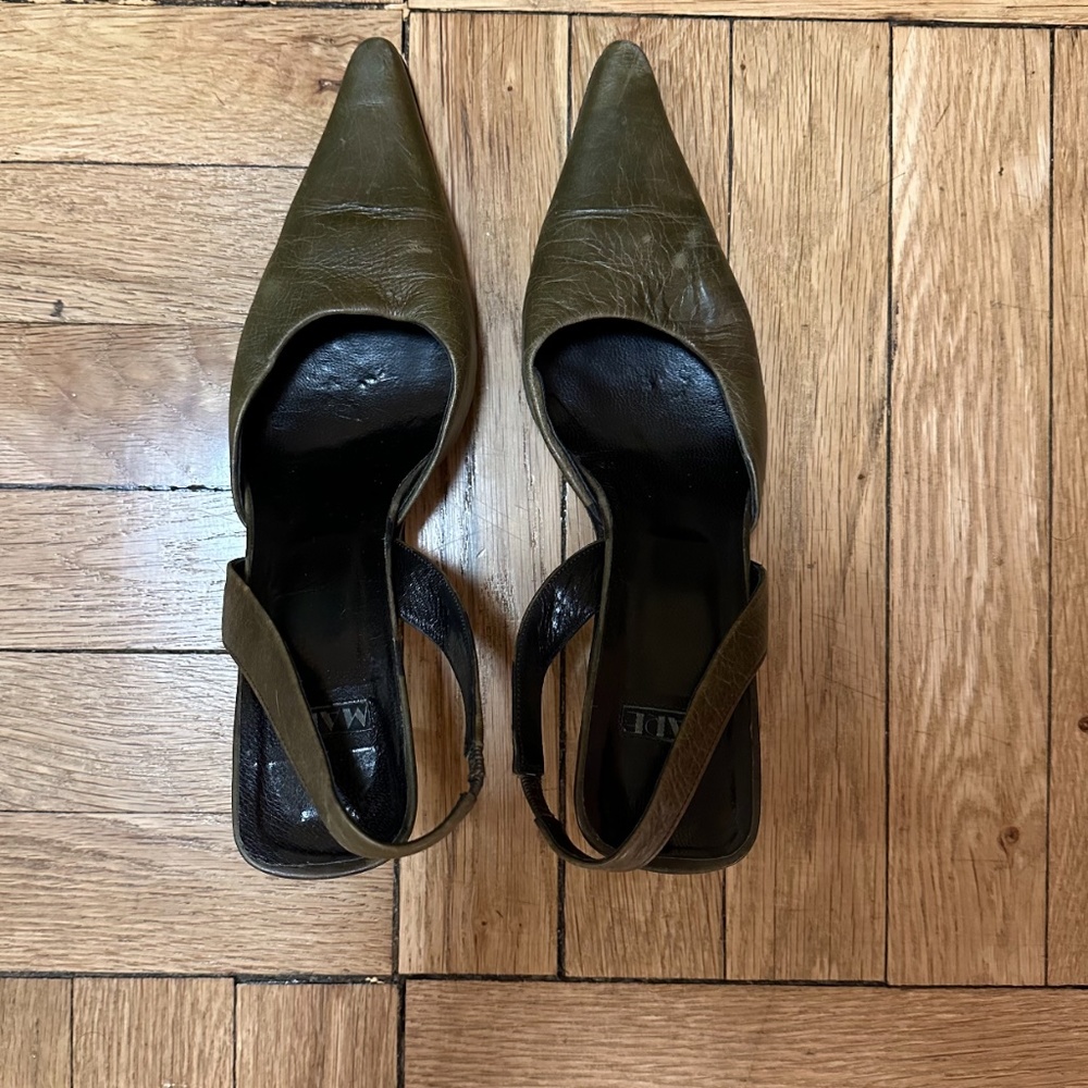 olive green heels